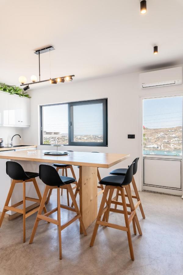Yalos Mykonos 4 Bedroom Luxury House 5 Minute From Ornos Beach W Sea & Sunset View Mykonos Town Exterior photo